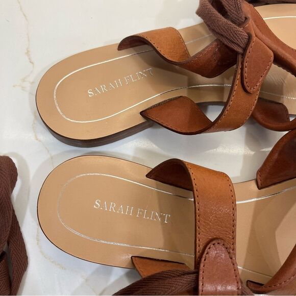 Sarah Flint Tan Leather Sandals - Picture 3 of 13